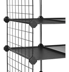 Imagen de Organizador De Zapatos Modular De Plástico Y Metal Negro.