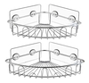Organizador Para Ducha Esquinero De Metal Plateado 2 Piezas.
