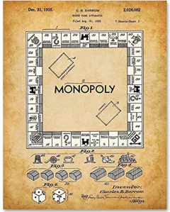 Cartel De Juego De Mesa Monopoly Sin Marco 11x14
