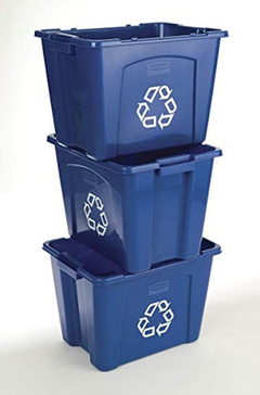 Imagen de Cubo De Reciclaje Apilable, Azul