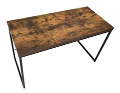 Escritorio De Metal Y Madera Roble, Color Marrón, 1 Nivel - Danielle's Store
