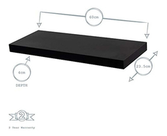 Harbour Housewares Floating Wooden Wall Shelf Shelves - 60cm en internet