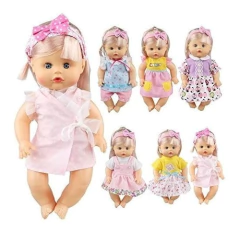 Paquete De 6 Fit For 12 Inch Alive Baby Doll Dress Clothes