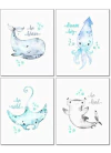 Confetti Fox Sea Nursery Pictures Wall Art Decor