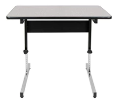 Mesa Adaptable De 20 X 36, Color Negro/nogal, Acero - Danielle's Store