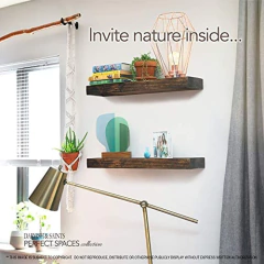 Estantería Flotante De Madera Color Marrón/2 Unidades. - comprar online