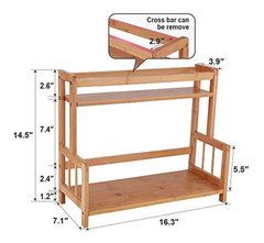 Estante Organizador De Especias De Bambú De 2 Niveles - comprar online