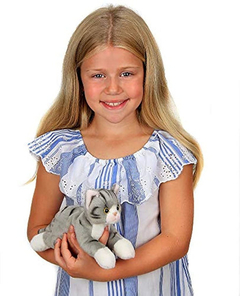 Peluche De Animal Gris Rayas Gatito Bearington Collection en internet