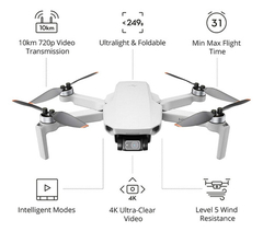 Mini Drone Dji Mini 2 Fly More Combo Camara 3 Ejes Video 4k - comprar online