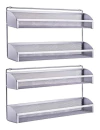 Estantería De Metal Color Plateado 2 Niveles.simple Trending