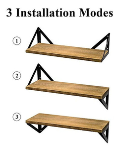 Estantería Flotantes De Madera Y Metal Color Marrón. - comprar online
