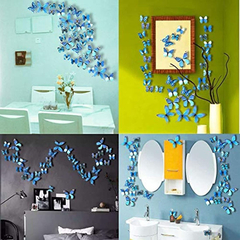 Ewong - Pegatinas De Pared Con Diseño De Mariposas En 3d en internet