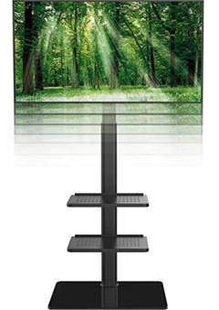 Mueble Para Tv Con 3 Estantes De Metal Color Negro.