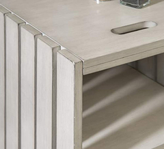 Mesa Auxiliar Con Estante De Madera, Color Blanco - Danielle's Store