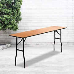Mesa Rectangular Medidas 7.1 X 28.3 inc, Color Negro - comprar online