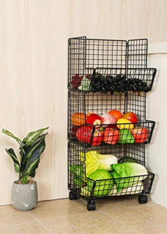 Tqvai - Soporte De 3 Niveles Para Colgar Cestas De Frutas, - Danielle's Store