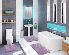 Juego De 3 Tapetes De Baño De Felpilla Mullida en internet