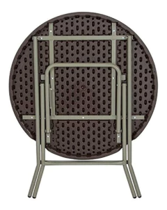 Flash Furniture - Mesa Plegable En Color Marrón Y Gris, Plás - comprar online