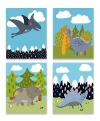 Decoración De Habitación De Dinosaurios Para Niños Niñas Pó