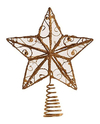 Estrella Para Árbol De Navidad De Alambre Dorado De 4 Pulgad