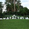 Escena De Natividad Completa Al Aire Libre De Navidad