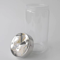 Alessi - Tarro De Cristal Con Tapa Plateada - Danielle's Store