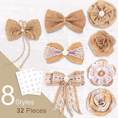 Flores De Encaje De Arpillera Para Manualidades Y Decoración - comprar online
