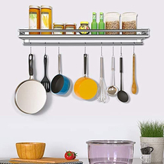 Estanteria Flotante De Acero Inoxidable Color Plateado. - tienda online