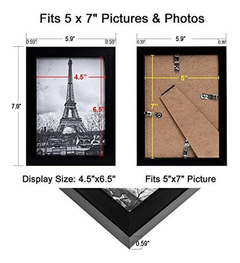 Upsimples - Marco De Fotos (17 Unidades), Plástico, Negro, 5 - tienda online
