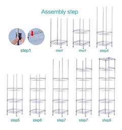 Imagen de Estantes De Almacenamiento, De Alambre De 6 Niveles