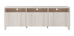 Mueble Para Tv Con Estantes Y Armarios.madera Color Blanco. - tienda online