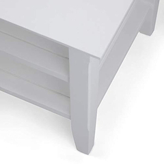 Imagen de Mesa Auxiliar De Madera Color Blanco 3 Niveles De 19 In.