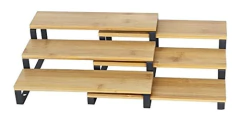 Estantería Expandible De Madera Color Marrón 3 Niveles - comprar online