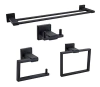 Juego De Partes De Baño Negro 4 Piezas