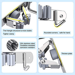 Soporte Para Fregona De Escoba, Montaje En Pared, 2 Piezas, - comprar online