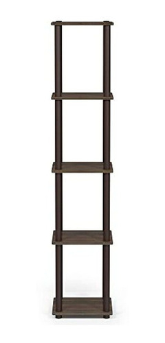 Estantería De Madera Marrón/4 Niveles 11.6 X 11.6 X 57.7 In.