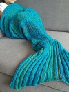 Manta Con Forma De Cola De Sirena Tejida A Mano Para Niñas