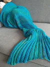 Manta Con Forma De Cola De Sirena Tejida A Mano Para Niñas
