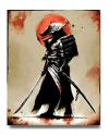 Art Samurai Warrior - Cuadro Con Marco De Pintura Al Óleo