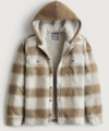 CHAQUETA HOLLISTER RELAXED SHERPA-LINED HOODED FLANNEL SHIRT JACKET