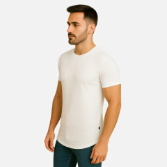 Camiseta Longline Oversized Barra Quadrada - Moda Atemporal