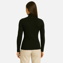 Blusa Gola Alta Feminina Slim Manga Longa na internet