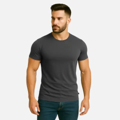 Camiseta Gola Redonda Manga Curta - Moda Atemporal