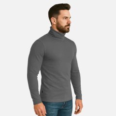 Camisa Gola Alta Rolê Manga Longa - Moda Atemporal