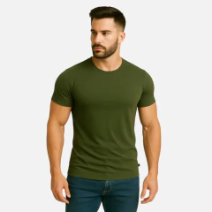 Camiseta Gola Redonda Manga Curta - comprar online