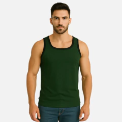 Regata Tank Básica Masculina Alça Preta