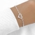 PULSEIRA DE PRATA CORAÇÃO CRAVEJADO VAZADO