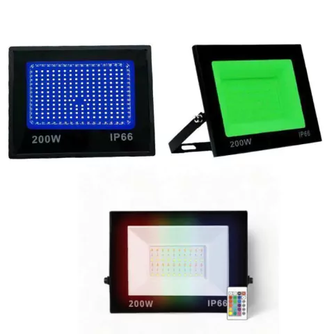 Refletor Led SMD 200w Azul ou Verde ou Rgb