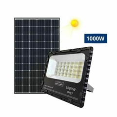 Refletor Led Solar SMD 1000w 6000k + Placa solar + Controlador