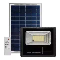 Refletor Led Solar SMD 600w 6000k + Placa solar + Controlador